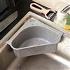 Generic Cestello portaoggetti triangolare per lavello, con ventosa, per cucina e bagno, da appendere, organizer per sapone, spugna per la pulizia, frutta e verdura