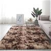 AIMECO Tappeti camera da letto Tappeto Peloso Morbido lungo Soggiorno Carpet stanza da letto pelo piccolo moderno scendiletto salotto moderni Antiacaro Antiscivolo Bambini 100 * 160cm Casa caffè