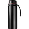 GJV Borraccia termica da 680,4 g, 907,2 g, 1134 ml, infusore per tè e caffè, tazza termica a doppia parete, in acciaio inox, a prova di perdite, tazza da viaggio per tenere al caldo (nero, 1184 g)
