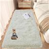 GOUTUI Tappeti Moderni Soggiorno 120 x 200 cm Parte Inferiore Antiscivolo Tappeti Salotto Shaggy Aspetto Pelliccia Super Morbida Adatto per Soggiorno Camera da Letto e Cameretta, Bianco
