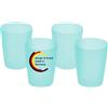KiNDERWELT IL MONDO DEI BAMBINI KINDERWELT set di bicchieri 4 x 250 ml acquamarina in plastica bicchieri riutilizzabili lavabili in lavastoviglie per compleanni di bambini, barbecue, feste, picnic