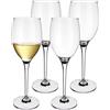 Villeroy & Boch Villeroy und Boch Maxima - Set di 4 calici da vino bianco, 365 ml, 24 cm, trasparenti e lavabili in lavastoviglie