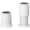 Homefurnishmall 2 rialzi regolabili per mobili, 7,6 cm, estensori rotondi per gambe del tavolo, divano, scrivania, sedia (bianco)