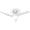 Klarstein Figo - Ventilatore da Soffitto, 2in1: Ventilatore & Lampadario, Diametro: 52 (132 cm), 3 Pale, Flusso: 1.39 m³/h, 2 Direzioni di Rotazione, 3 Velocità, Silenzioso, Bianco