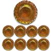 Generico 12x Sottopiatti Decorativi Bordo MARTELLATO Tondo 33 cm Natale cenone sotto Piatto Natalizio Capodanno Natale Cena Aperitivo Rosso Oro Argento Rame (Martellato Oro)