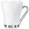 Bormioli Rocco Aromateca White Oslo Tazza Cappuccino 23,5 cl Set 4 Pz In Vetro Opale Bianco