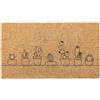 Social crazy Tappeto zerbino personalizzato - cactus minimal - cocco naturale ideale per ingressi (Cocco naturale, 60x40 cm)