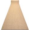 rugsx Passatoia SION effetto sisal, tappeto a tessitura piatta, resistente e facile da pulire, interno esterno, cucina corridoio balcone terrazza, ecru naturale 80x110 cm