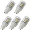 Aoxdi Lampadina LED GU10 4W, Bianco Caldo, 24 SMD 5730 Decorativo Lampadine, AC220-240V, Pacco da 5