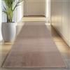 Carpettex Tappeto Runner Marrone 80x250 cm Tappeto Lavabile a Pelo Corto, Antiscivolo e Morbido, Design Monocromatico Moderno per Camera da Letto, Cucina e Corridoio