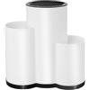 JISADER Portacoltelli Scaffale per asciugatura verticale Organizzatore per coltelli Organizzatore da cucina Posate Stendino Coltelli Supporto di scarico, Bianco 3 slot