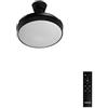 CREATE / WIND CLEAR S/Ventilatore da soffitto con luce nero con telecomando / 40W, Ø91 cm, timer, 6 velocità, pale retrattili, funzione estate-inverno
