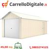 Box in Acciaio Zincato Casetta da Giardino in Lamiera Box Auto 4.38 x 10.28 m x h 3.31 m - 799 KG - 45 metri quadri - BEIGE