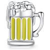 Teleye Braccialetto Charm Bead Birra Charm fai da te in argento sterling 925 adatto a collana braccialetto Pandora, braccialetto europeo con ciondoli