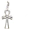 PEGASO GIOIELLI - Ciondolo Oro Bianco 18kt (750) Pendente Croce della Vita Uomo Donna Bambini