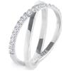 NADIR Anello Donna Marlù 31AN0014W-16 incrociato Acciaio Silver con zirconi bianchi