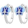 NUJIFFY Orecchini in argento da donna, alla moda, in argento Sterling 925, orecchini a cerchio con onde brillanti, graziosi gioielli fashion dangle drop, regalo di compleanno per uomini, sorelle e