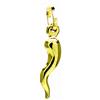 PEGASO GIOIELLI - Ciondolo Oro Giallo 18kt (750) Pendente Corno Cornetto Lucido Uomo Donna