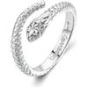 Brosway Anello Donna in Acciaio e Cristalli con Simbolo Serpente | Collezione Chakra - BHKR005D