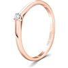 EDELIND Anello di fidanzamento donna - Diamante naturale 0.05-1 ct - oro rosa 18k 750 - certificato GIA, confezione regalo - Simbolo d'amore
