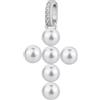 Brosway Charm Donna in Argento e Infinite White/perle con Simbolo Croce | Collezione Fancy - FIW134