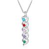 lorajewel Collane personalizzate da donna Collana con nome Pietre di compleanno Regalo per la festa della mamma Regalo per nonna, figlia, moglie Ciondolo in argento (5 name)