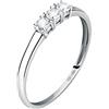 Bluespirit Anello Donna in Oro Bianco 375, Zirconi, Collezione B-Classic, Idee Regalo - P.77J5030004