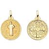 Inmaculada Romero IR Medaglia di San Benedetto Oro 18k sfumato 18mm. glitter combinato