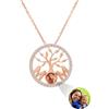 Auinniuz Collana memoria per la MOM argento sterling con foto - Collana per proiezione di foto - Collana personalizza con foto all'interno - Regalo romantico premuroso per la mamma Oro Rosa