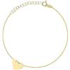 Sakrami Bracciale Cuore Passante in Oro 9 Kt - Idea regalo per San Valentino, Anniversari, Battesimi e Comunioni - Scatola personalizzabile con Incisione
