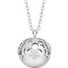 amorili Chiama Angeli Donna Placcato Argento con Strass - Ciondolo stelline con Catena da 90 cm - Sfera Diametro 24 mm - Idea Regalo Gravidanza e Maternità - cll2228