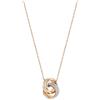 Swarovski Pendente Further, Pavé, Cerchi Intrecciati, Bianco, Placcato Color Oro Rosa