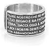 Argenteria MB Anello Padre Nostro Fascia in Argento Sterling 925 Brunito Argento