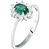 Morellato Anello Donna in Argento 925‰, Zircone Verde, Collezione Tesori - SAIW155012