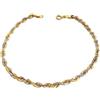 Generic BRACCIALE UOMO FUNE CORDA ORO GIALLO E BIANCO 18 KT