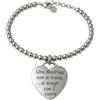 amorili Bracciale Madrina con Frase Dedica in Acciaio Inox | Idea Regalo Madrina Battesimo Cresima | Braccialetto Donna Inciso Elegante e Resistente bcc3013