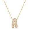 Generico Collana Donna Ops Bubble Lettera A OPSCL-1019 in Acciaio Oro