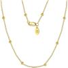 Mesnt Collana Catena Argento, Collana con Catena a Palline in Argento 925 per Donna Oro, Lunghezza 60cm
