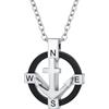 amorili Collana Uomo Ancora Acciaio Inossidabile - Ciondolo Nautico Stile Marina Militare - Girocollo Elegante Regolabile Idea Regalo - cll1652