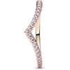 PANDORA Timeless Anello Wish Sparkling Pink placcato in oro rosa 14 k con zirconi cubici rosa fairy tale, 54