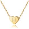 TINGN Cuore Iniziale N Collana Donna - 14K Oro Riempito Cuore Collana Iniziale per le Donne, Minuscolo Oro Collana Iniziale per le Ragazze Bambini Bambino, Cuore Collana Iniziale Regali per le Ragazze