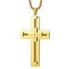 Zillaly Ziallaly - Collana da uomo con croce in acciaio inossidabile 316L, con ciondolo a forma di Gesù Cristo, colore: bianco/oro/nero multicolore, Metallo, non noto