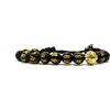 Samsara bracciale tibetano Agata nera con mantra - Filo in cotone cerato ad alta resistenza