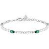 Morellato Bracciale Donna in Argento 925 riciclato, Zirconi Colorati, Collezione TESORI, Tennis