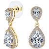 Bling Jewelry Orecchini Pendenti A Goccia Con Zirconi Cubici Semplici Classici Per Sposa AAA CZ Per Donne Placcati In Oro 14K Argento Sterling .925 6 12MM