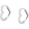 Morellato Orecchini Donna in Argento 925‰ riciclato a Cerchio, Collezione TESORI, Forma Cuore - SAIW256