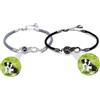 ZqlDDayUP Braccialetto con foto Braccialetto personalizzato abbinato per coppie, braccialetti personalizzati con foto a forma di infinito Braccialetti "Attrazione" per lui e per lei