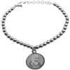amorili Bracciale San Padre Pio Acciaio Inox con Catena a Palline - Braccialetto Religioso Uomo Donna - Gioiello Devozionale con Medaglia - Idea Regalo Spirituale bcc1375