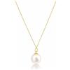 PERORNO Ciondolo Collana con Perla Coltivata 12 mm e Oro 18K, Catena 45 cm, Perla di Alta Lucentezza e Orientamento
