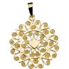 Giuseppe Di Rienzo Gioielli Di Rienzo Giuseppe Gioielli Ciondolo Presentosa dʼAbruzzo con Un Cuore | Argento 925‰ laminato in Oro Giallo